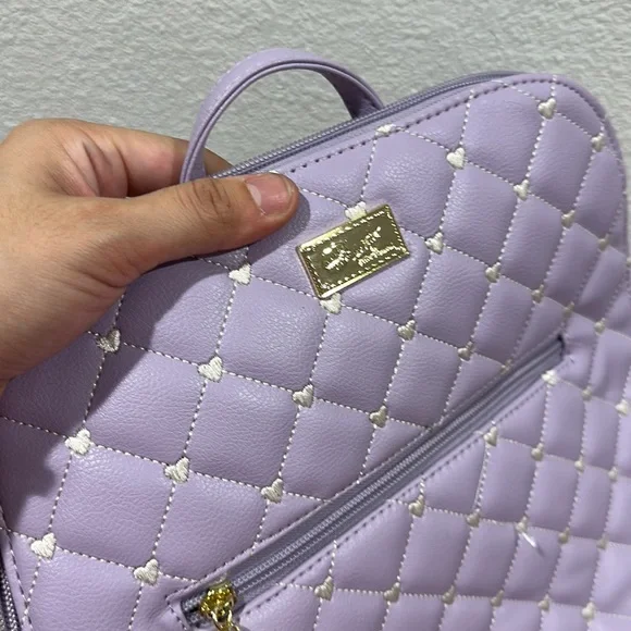 Lilac Betsey Johnson Backpack - Picture 2 of 4